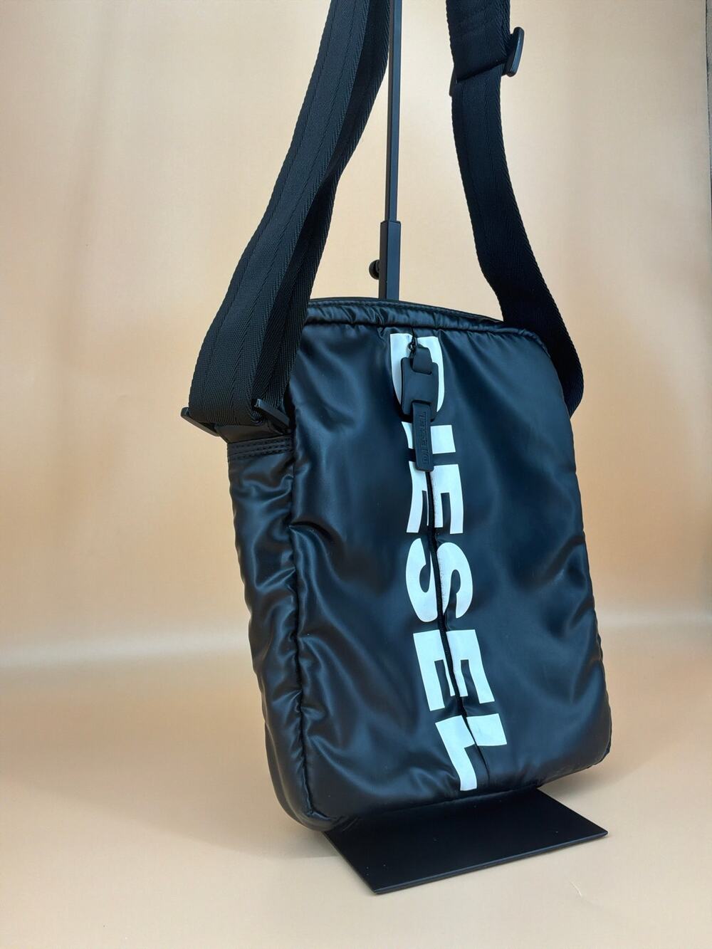 Diesel Bold Logo Crossbody Bag in Black Nylon